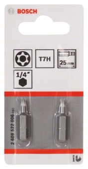 2608522006 - (2 ) T7H Security-Torx Extra Hart T7H, 25 mm 2.608.522.006